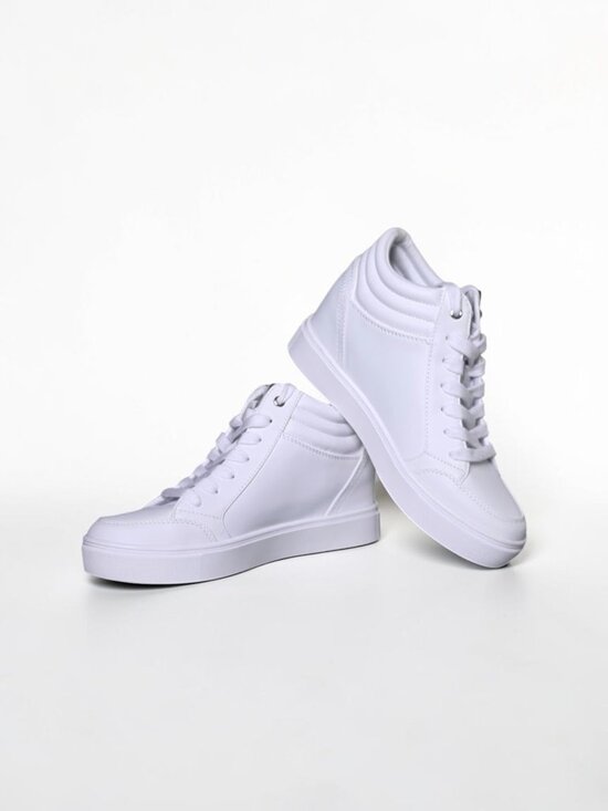 Nine West Shoes - Nine West Tons High Top Hidden Wedge White Sneakers Size 7